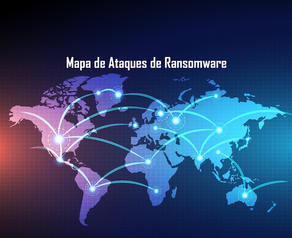 Mapa de Ataques de Ransomware